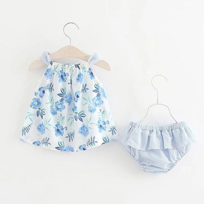 Baby Girls Floral Design Princess Bow Knot Bodysuits childrensterritory