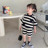 Kids Girls Short Sleeve Striped 2Pcs Casual Clothing Set childrensterritory
