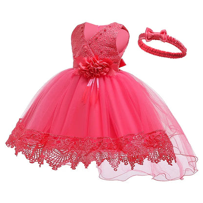 Baby Girl Elegant Lace Design Christmas/Birthday Party Dresses childrensterritory