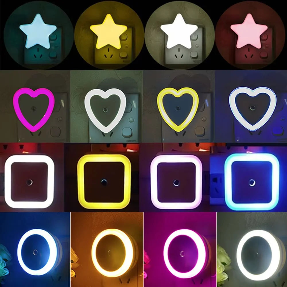 Mini Dusk to Dawn Sensor Wall Nights Lamp for Bedroom