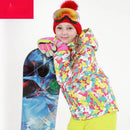 Kids Ski Wear Printed Windproof And Waterproof Clothing Set childrensterritory