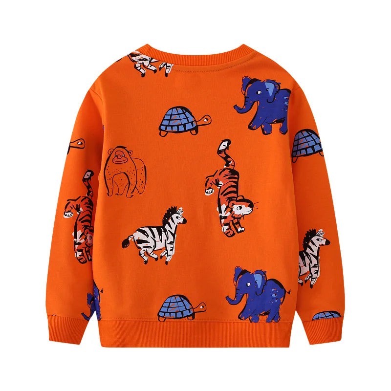 Cartoon Glitter Butterfly Design Little Girls Sweatshirts