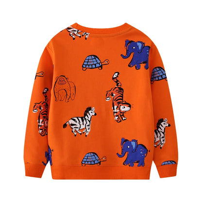 Cartoon Glitter Butterfly Design Little Girls Sweatshirts