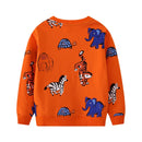 Cartoon Glitter Butterfly Design Little Girls Sweatshirts