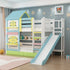 Kids Designer Wooden Bunk Bed Frame with Storage childrensterritory