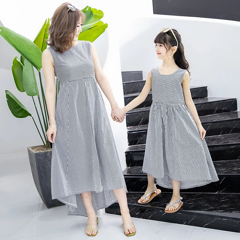 Mommy and Me High-Low Matching Party Dresses