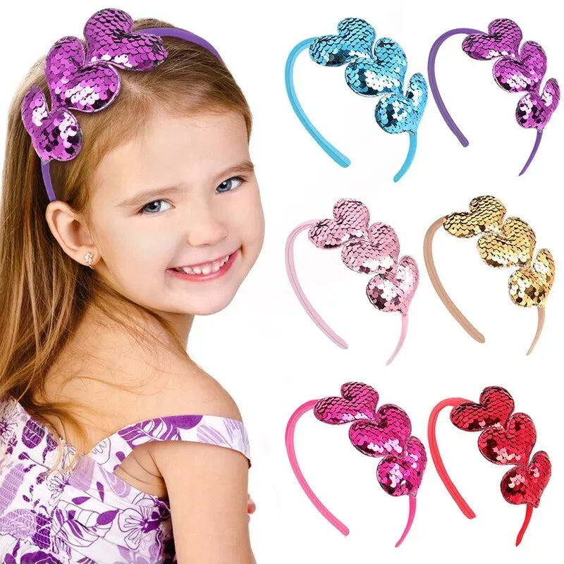 Heart-shaped Colorful Simple Headbands for Girls childrensterritory