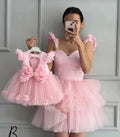 3D Floral Design Vintage Puffy Baby Girls Birthday Pageant Dress