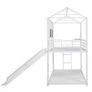 Kids' High Quality Twin Over Twin Metal Bunk Bed with Slide childrensterritory