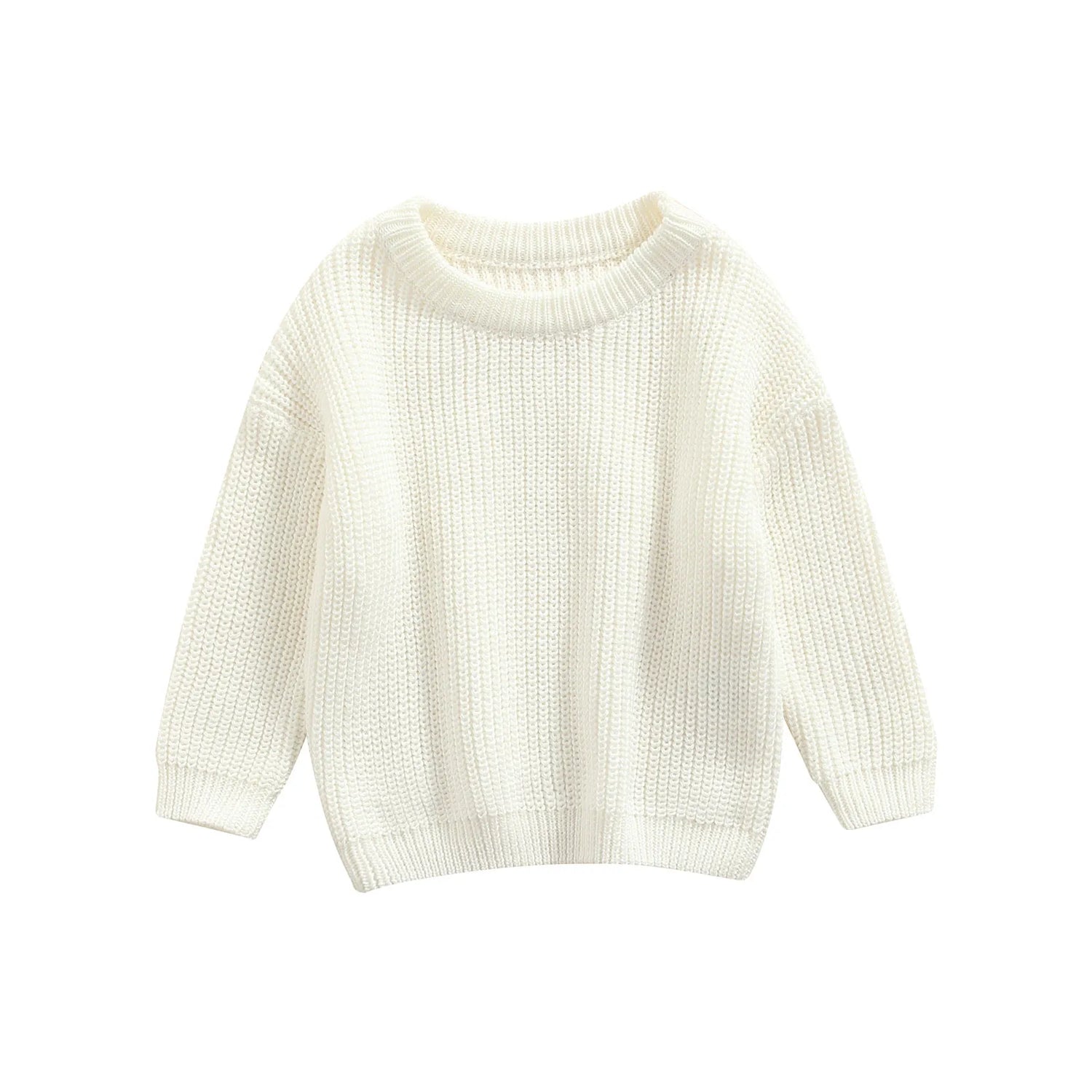 Baby Boys Girls Solid Color Long Sleeve Knit Sweaters childrensterritory