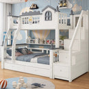 Modren Design High Small Double BunkBed with Storage childrensterritory