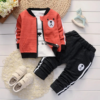 Kids Boys 3pcs Cotton Hooded Tracksuit/Clothing set