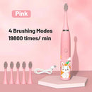 Kids Cartoon Design Electric Toothbrush With Extra Heads