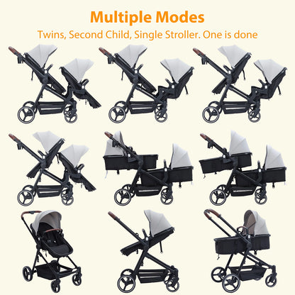 Baby Kids Smart Design Double Foldable Stroller childrensterritory
