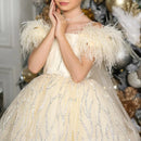 Kids Girls Luxurious Sequin Princess Evening Party Dress childrensterritory