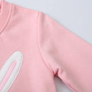 Little Girls Cartoon Rabbit Design Pink Sweatshirt childrensterritory