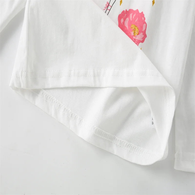 Long-Sleeved Printed Autumn Girls' T-Shirts