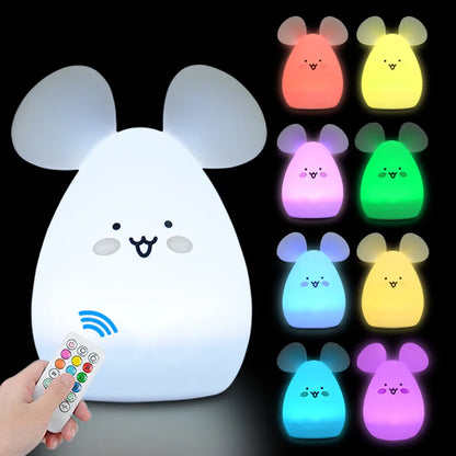 Rechargeable Owl LED Night Light in 9 Colors for Kids Room childrensterritory
