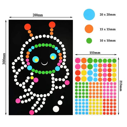 Kids Colorful Cartoon Puzzle Dot Sticker Games childrensterritory