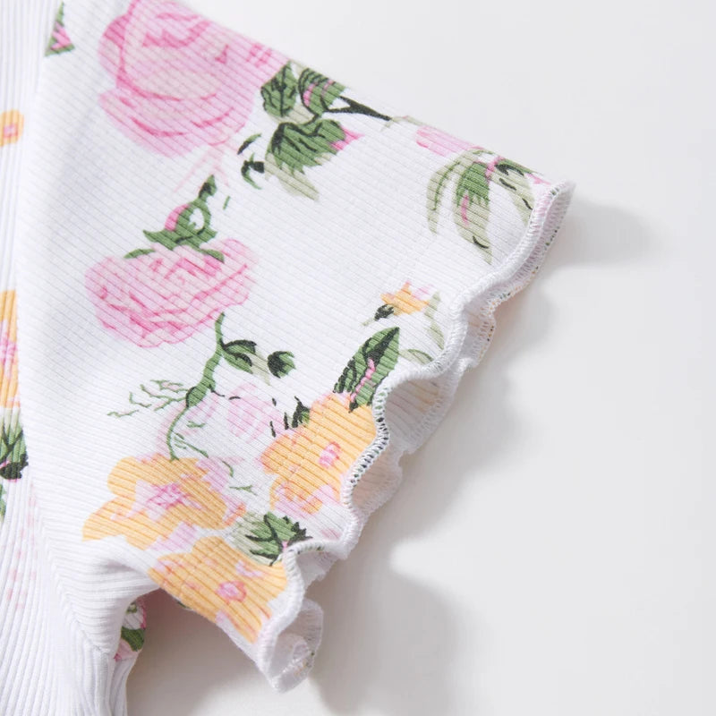 Kids Girls Floral Print Summer Party Dress childrensterritory
