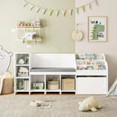 Bookshelf for Kids with Six Storage Cubbies and a Seat Cushion