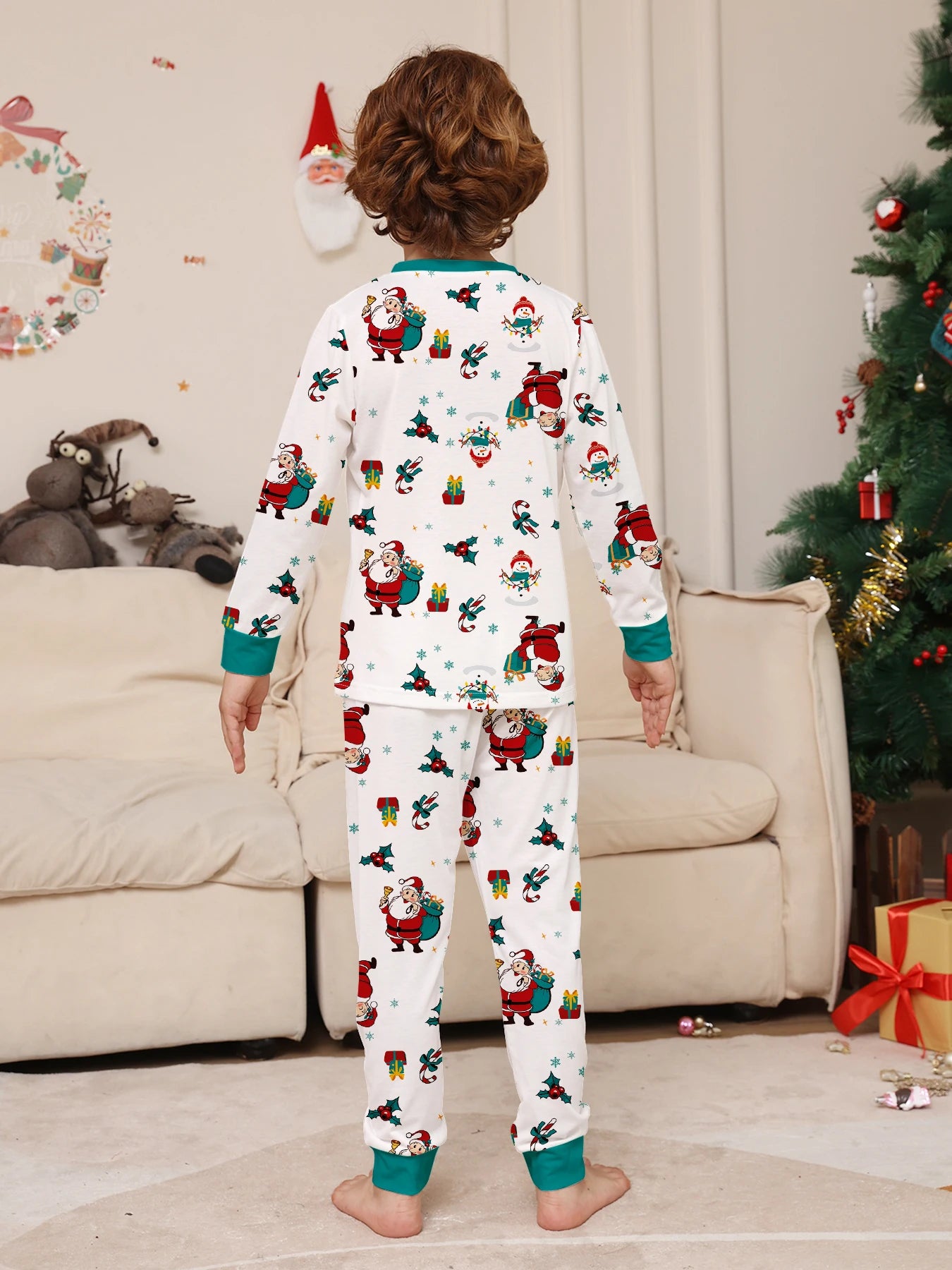 Kids' Long-Sleeved Christmas Print Clothing Set childrensterritory