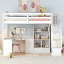 With an L-shaped Desk and a Storage Staircase, The Twin Size Loft Bed childrensterritory