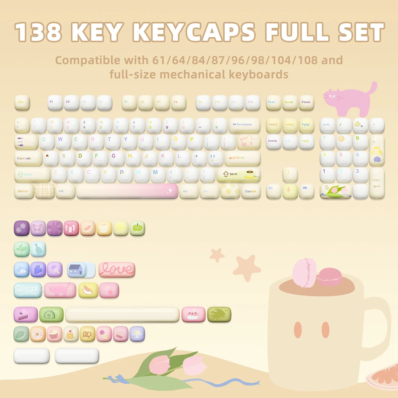 Colorful Cartoon Design Gaming keyboards
