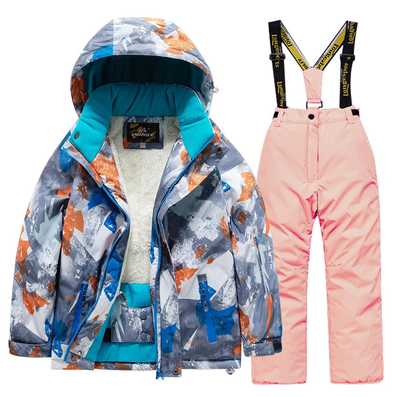 Thick Waterproof Printed Warm Snow Suits for Kids childrensterritory