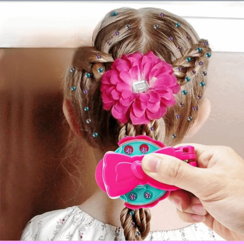 Girls Hair Braiding with Diamond Ornament Machine