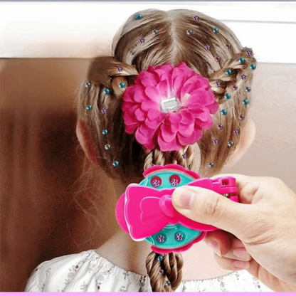 Girls Hair Braiding with Diamond Ornament Machine