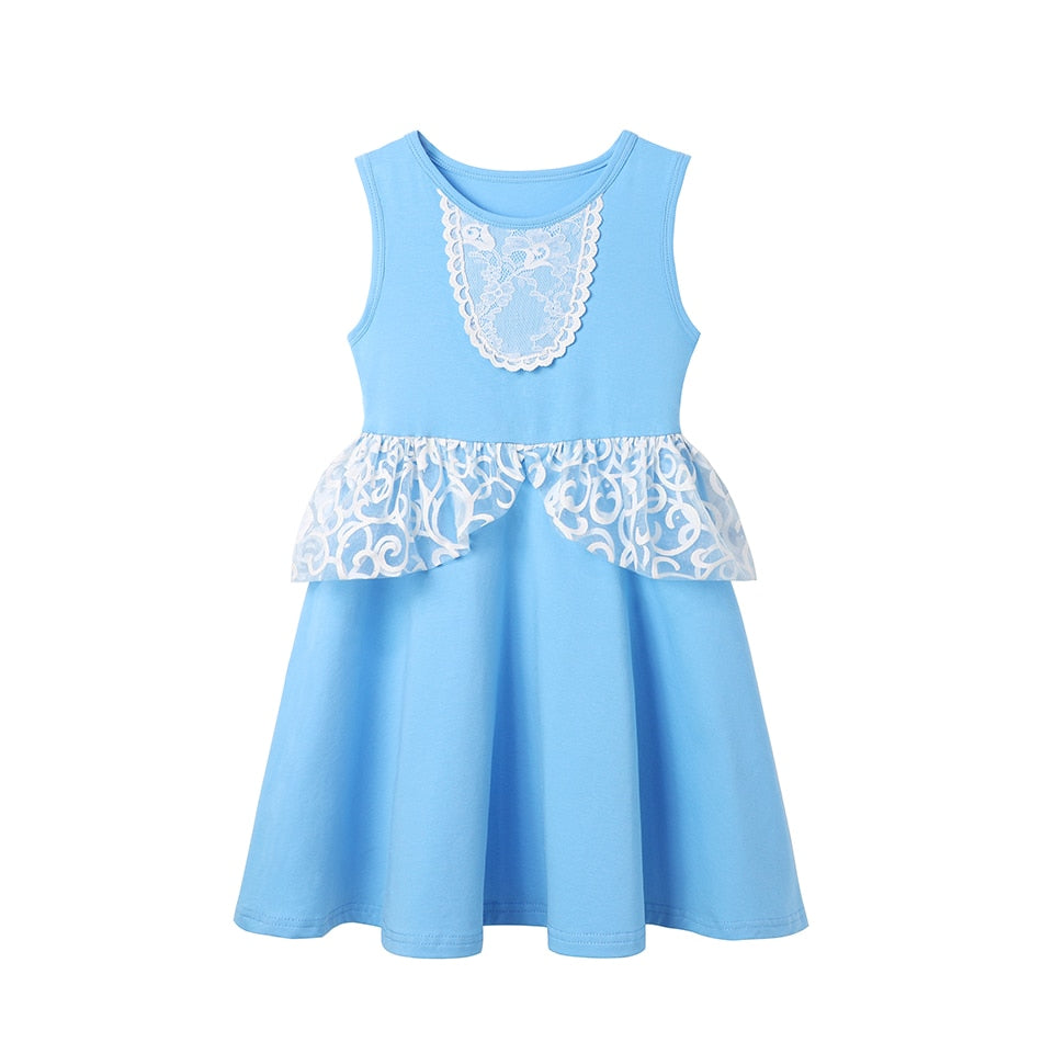 Kids GIrls Disney Princess Birthday Party Costume for Summer childrensterritory
