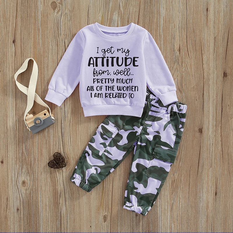 Girls' Long-Sleeved Winter Clothing Set