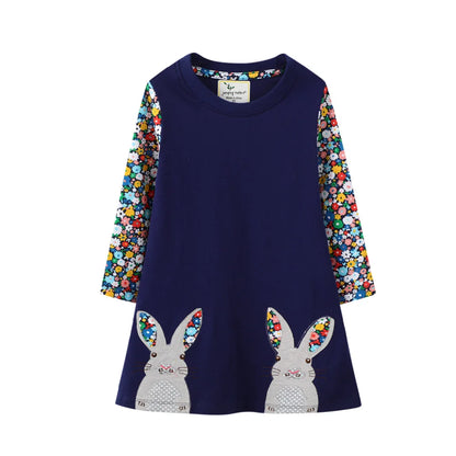 Kids Girls Princess Dancing Girls Print Winter Party Dresses