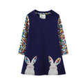 Kids Girls Princess Dancing Girls Print Winter Party Dresses