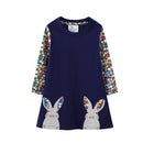 Kids Girls Princess Dancing Girls Print Winter Party Dresses
