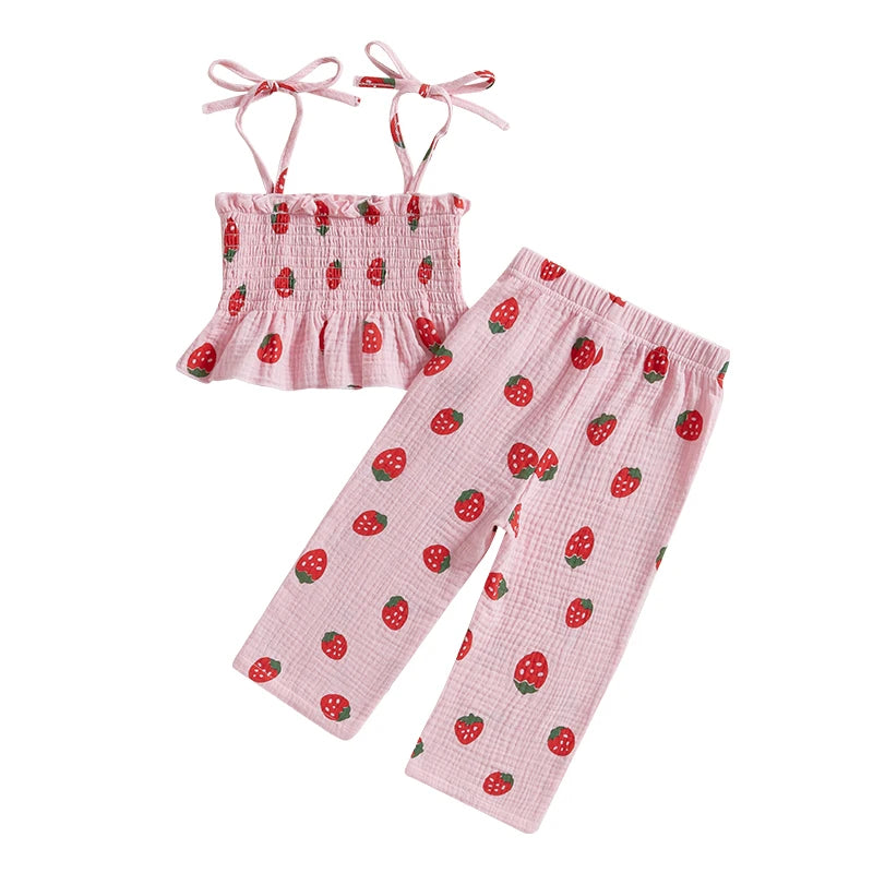 Baby Girls' Printed Soft Cotton Summer Outfits