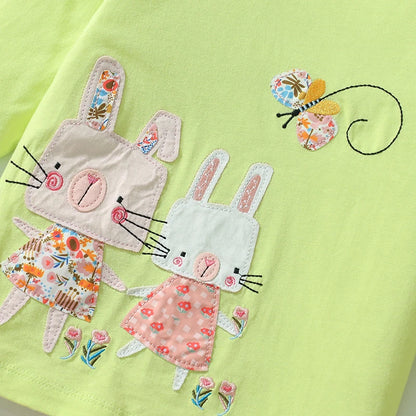 Girls Cartoon Design Full Sleeves T- Shirts And Leggings Set childrensterritory
