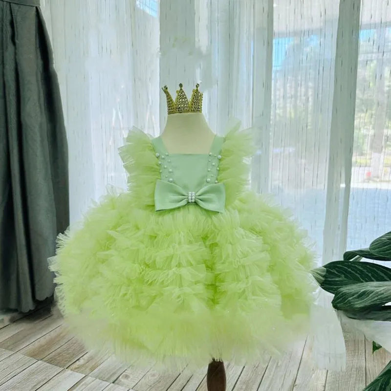 Baby/Kids Girls Tulle Tiered Birthday/New Year Party Puffy Dresses childrensterritory