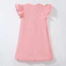 Kids Girls Cartoon Embroidered Summer Cotton Dress childrensterritory
