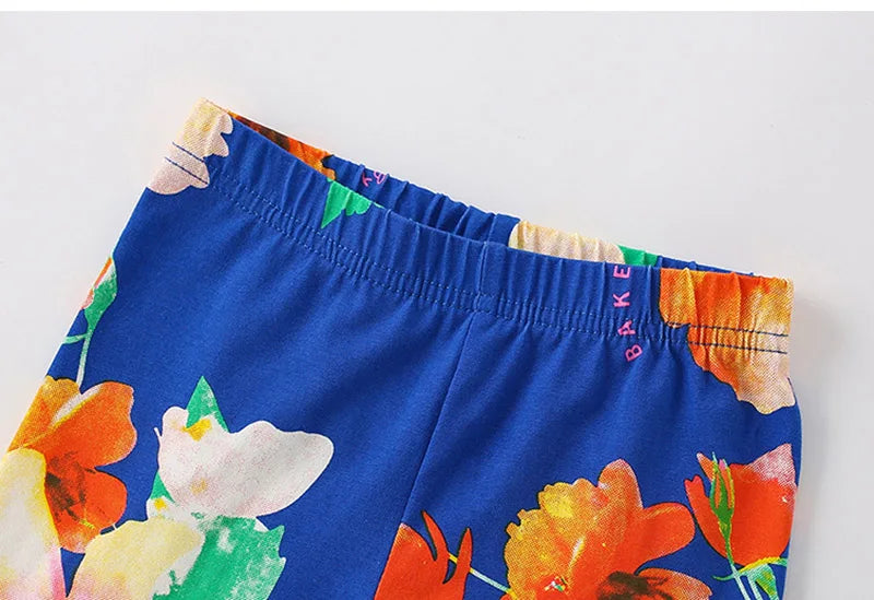 Kids Girls Floral Print Top and Leggings Outfit Set for Summer childrensterritory