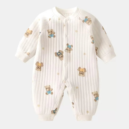 Baby Kids Cartoon Design Casual Warm Bodysuit childrensterritory