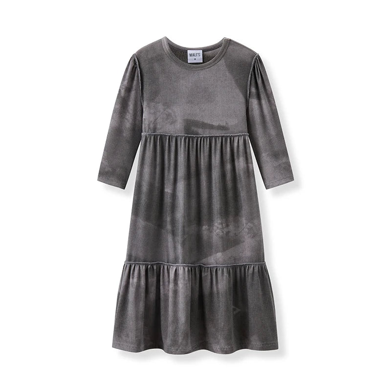 Ribbed Grey Melange Family Matching Clothing Sets