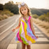 Sleeveless Rainbow Color Beach Dress For Kids Girls childrensterritory