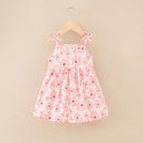 Floral Print Kids Girls Sleeveless Camisole Leisure Dresses childrensterritory