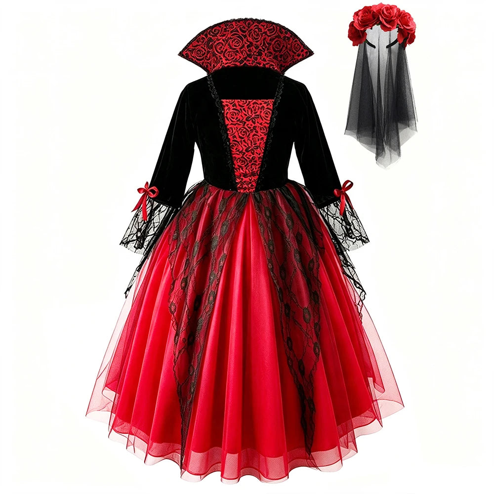 Ghost Bride Kids Girls Costume For Purim Halloween Party
