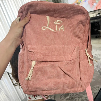 Ultra Soft Casual Backpack with Custom Name for Kids or Adults