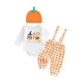 Baby Halloween 3Pcs Funny Pumpkin Printed Costume Set