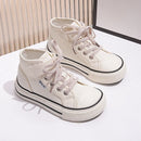 Little Boys Girls Jelly Color Canvas Lace Up Flats Shoes childrensterritory