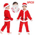 Kids Red Santa Claus Party Dress Set for Christmas childrensterritory